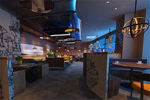 850平工業風魚餐廳裝修設計全景案例